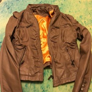 Faux leather jacket